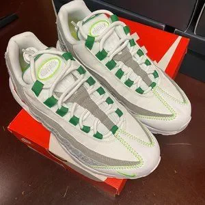 Nike | Shoes | Nike Unisex White Green Air Max 95 Cu557 10  display picture 3